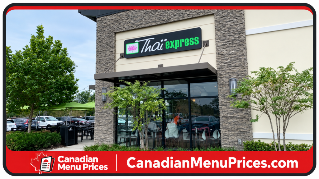 thai express menu canada