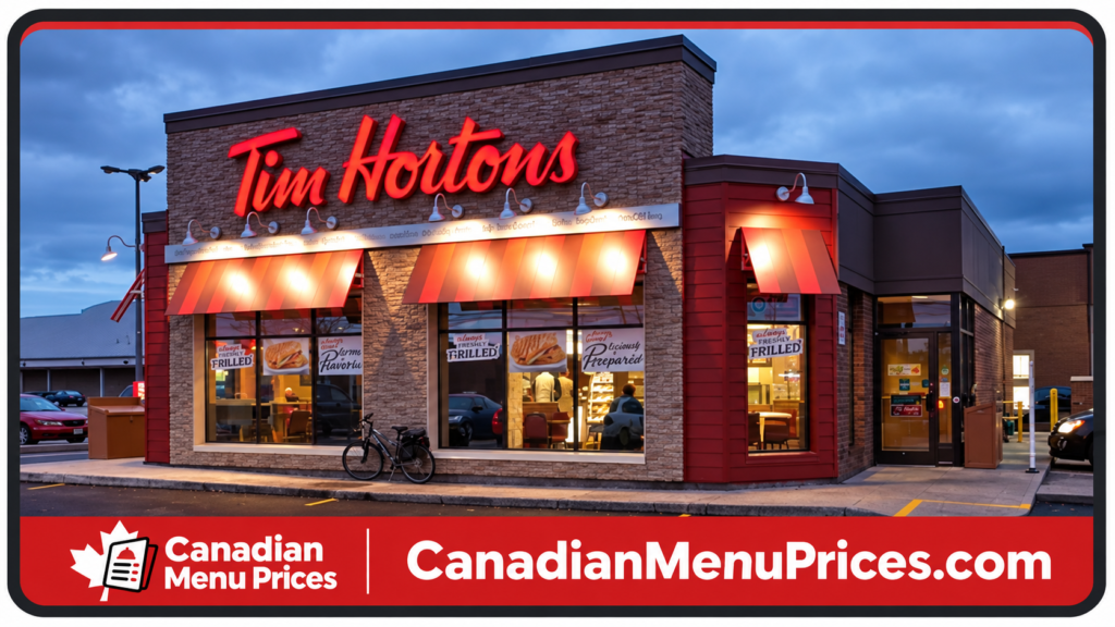 tim hortons menu and prices