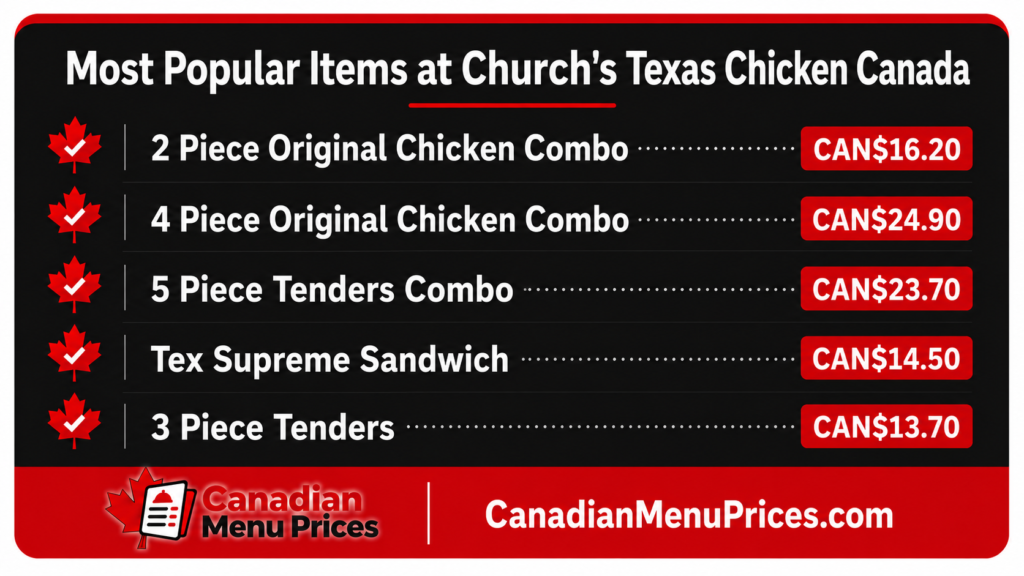 church chicken menu prices