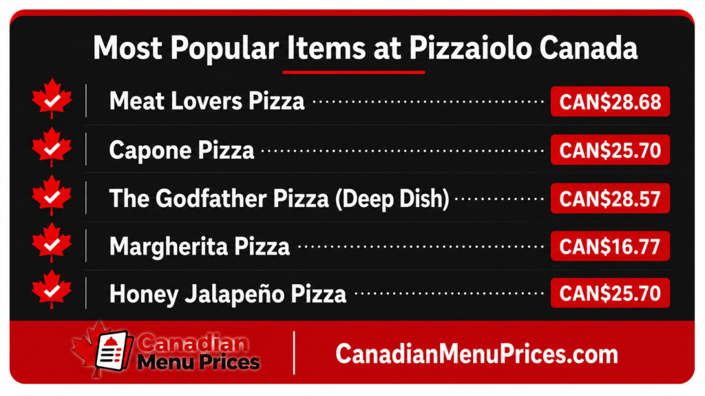 pizzaiolo menu with prices