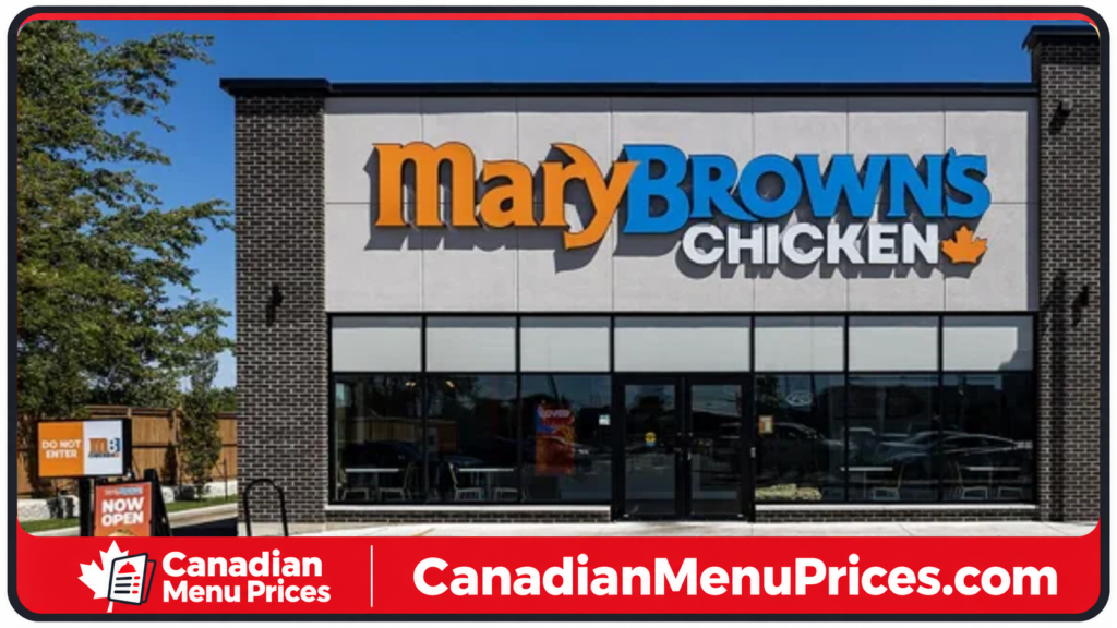 mary brown's menu canada