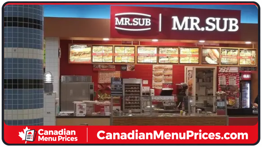 mr sub menu