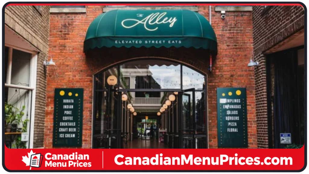 the alley toronto menu